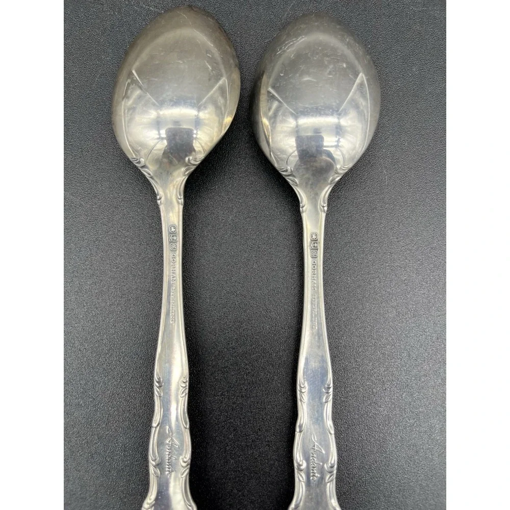 Sterling Silver Andante Teaspoon Set By Gorham Silver 2 Pieces